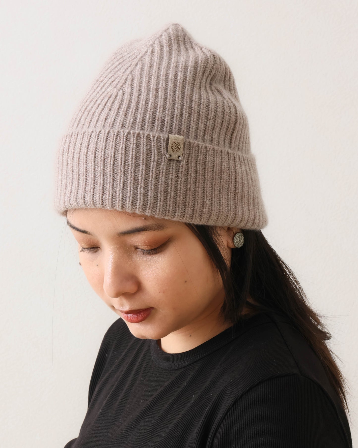 カシミヤ ビーニー ベージュ UNISEX