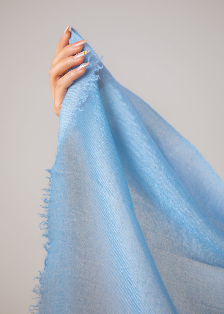 Shital Cashmere Stole スカイブルー