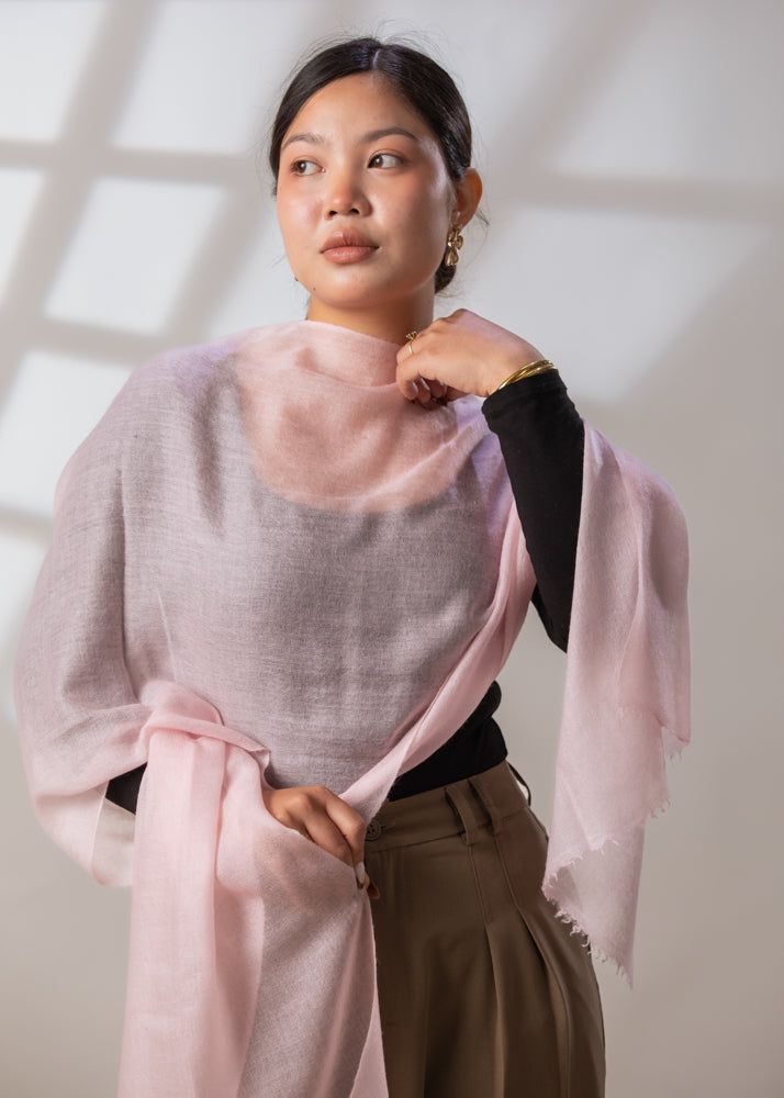 Shital Cashmere Stole ブラッシュピンク