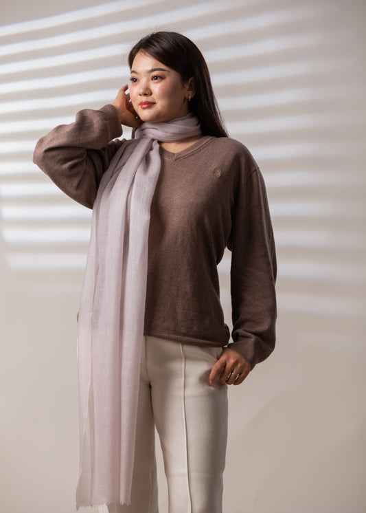 Shital Cashmere Stole アイボリーホワイト