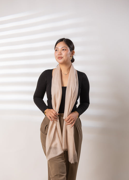 Shital Cashmere Stole サンドベージュ