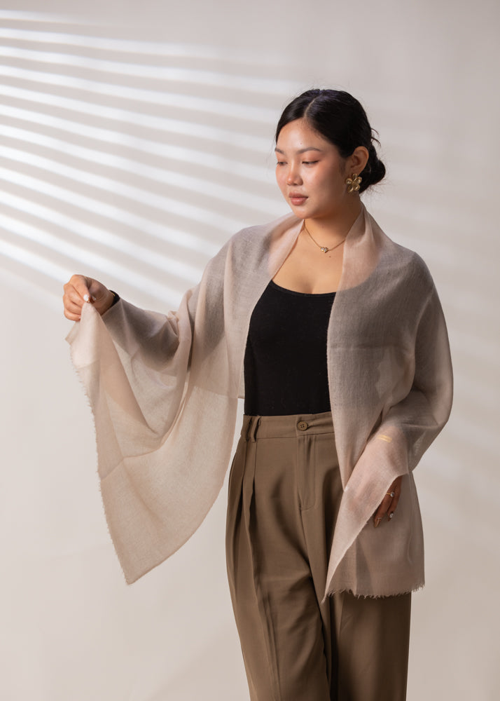 Shital Cashmere Stole サンドベージュ