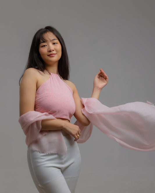 Shital Cashmere Stole ブラッシュピンク