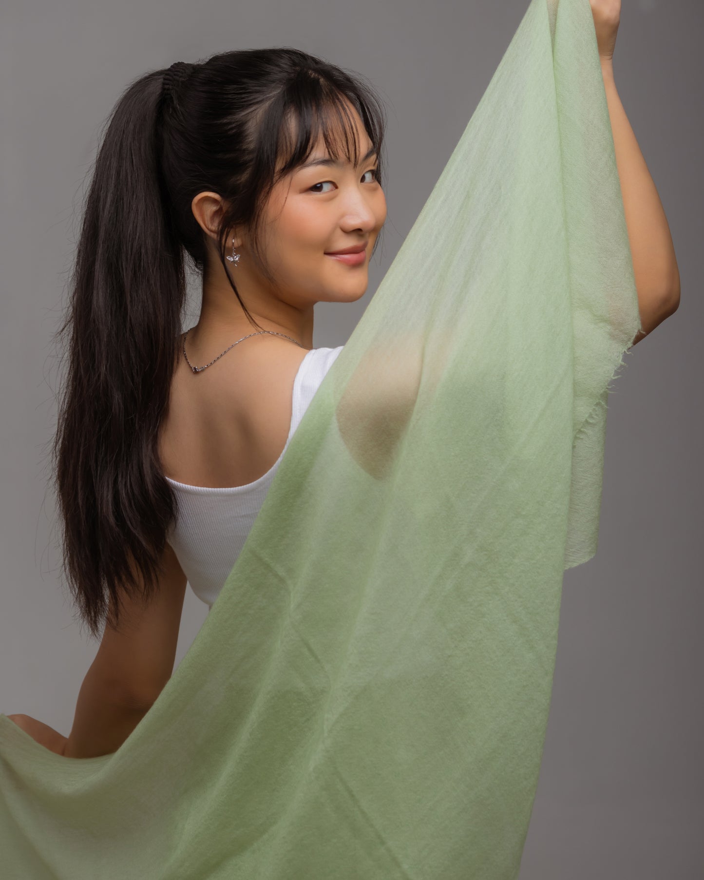 Shital Cashmere Stole ミントグリーン