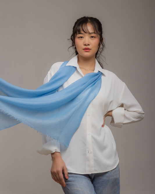 Shital Cashmere Stole スカイブルー